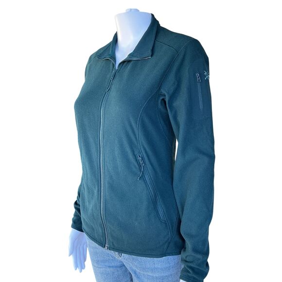 Arc'teryx Womens Delta LT Jacket Size S Aqua Waffle Knit Thermal Full Zip Sports - Picture 3 of 14